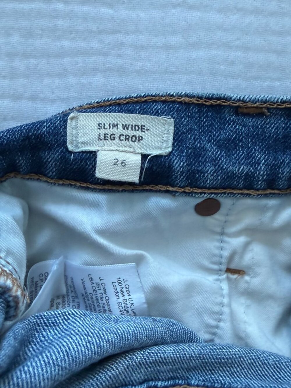 Madewell Slim Wide Leg Crop Jeans (26) - Medium Wash - Picture 5 of 6